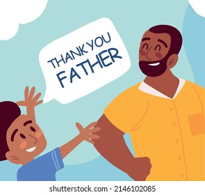 thank you father card design
