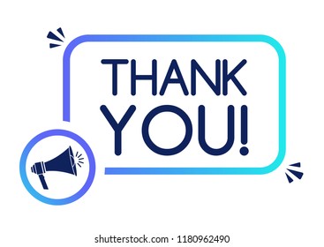 Thank You Flat Design. Vector Illustration