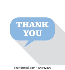 Thank You Flat Speech Bubbles Icon Stock Vector (Royalty Free ...