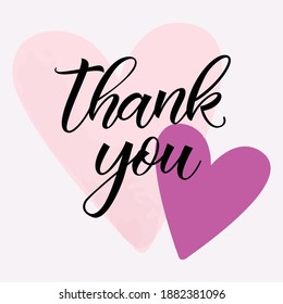 Thank You Flat Vector Background Stock Vector (Royalty Free) 1882381096 ...