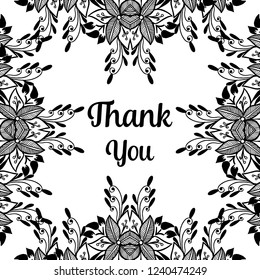 Thank You Floral Hand Draw Vector Stock Vector (Royalty Free ...