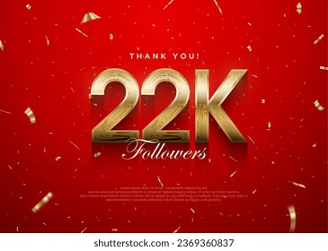 Thank you followers 22k background, greeting banner poster for fans.