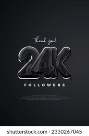 Thank you followers 24k, elegant design with strong black color.