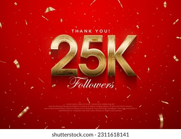 Thank you followers 25k background, greeting banner poster for fans. svg