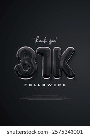 Thank you followers 31k, elegant design with strong black color.