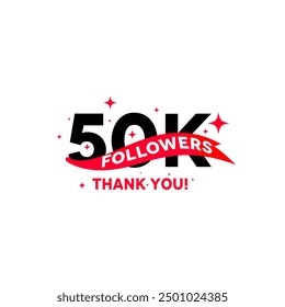 Thank you followers 50k background, greeting for fans. 