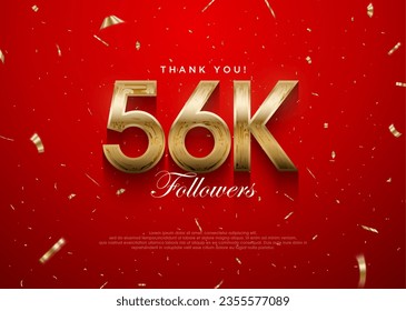 Thank you followers 56k background, greeting banner poster for fans.