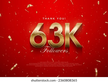 Thank you followers 63k background, greeting banner poster for fans.