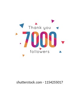 Thank you followers banner, vector illustration