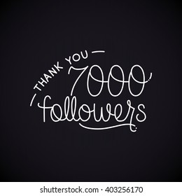Thank you followers card. Vector thanks design template for network friends and followers. Image for Social Networks. Web user celebrates a large number of subscribers or followers.