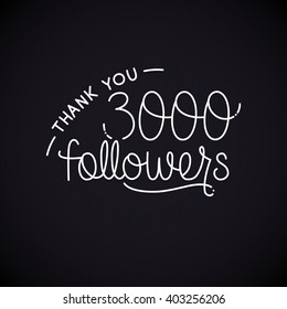 Thank you followers card. Vector thanks design template for network friends and followers. Image for Social Networks. Web user celebrates a large number of subscribers or followers.