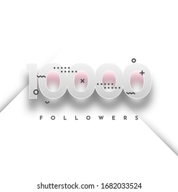 Thank You Followers Celebration illustration template design. vector eps 10