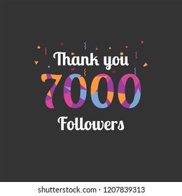 Thank you followers design template. Vector eps 10