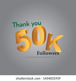 thank you followers gold sign. Thank you banner. Shining design with light bulbs