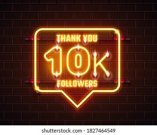 Thank you followers peoples, 10k online social group, happy banner celebrate, Vector illustration