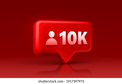 Thank you followers peoples, 10k online social group, happy banner celebrate, Vector illustration