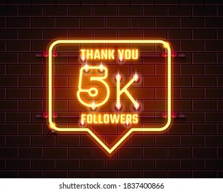 Thank you followers peoples, 5k online social group, happy banner celebrate, Vector illustration
