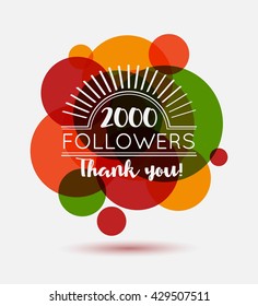 Thank you followers template for network friends and subscriber.