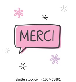 Thank You French Concept Vector Illustration Stock Vector (Royalty Free ...