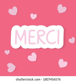 Thank You French Concept Vector Illustration Stock Vector (Royalty Free ...