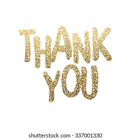 Thank You Glittering Golden Surface Stock Vector (Royalty Free ...