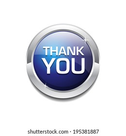 Thank You Glossy Shiny Circular Vector Button