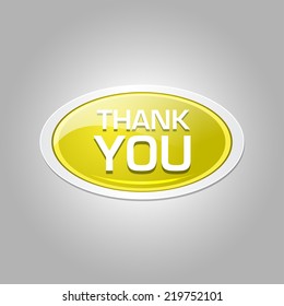 Thank You Glossy Shiny Circular Vector Button