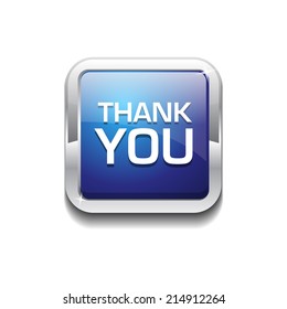 Thank You Glossy Shiny Rounded Corner Vector Button