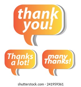 Thank you - grateful bubbles. Vector. 