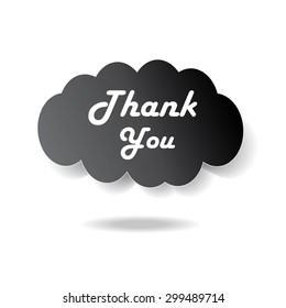 Thank you - grateful bubbles. Vector