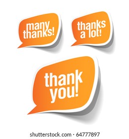 Thank you - grateful bubbles. Vector.