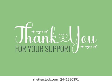 Thank You gratitude banner Background, Thank You wish card banner vector