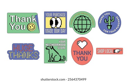 Thank You and Gratitude Sticker. Including, Perfect For Small Business Marketing Graphic Elements