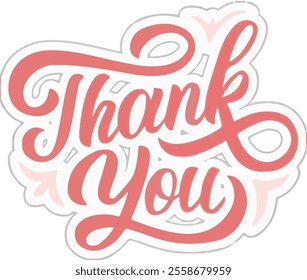 Thank you gratitude stickers design