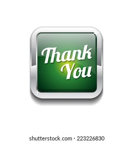 Thank You Green Vector Icon Button