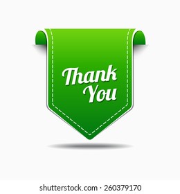 Thank You Green Vector Icon Design