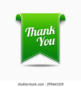 Thank You Green Vector Icon Design