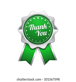 Thank You Green Vector Icon Design