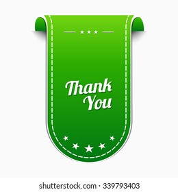 Thank You Green Vector Icon Design