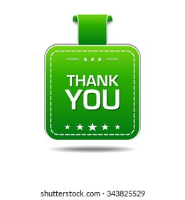 Thank You Green Vector Icon Design