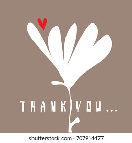 "Thank you" greeting card.