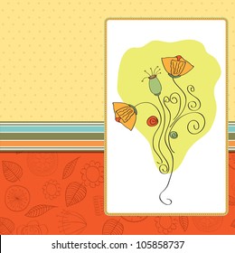 thank you greeting card with flower