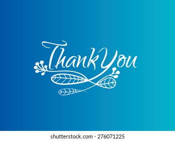 Thank you greeting card (poster, background) vector illustration