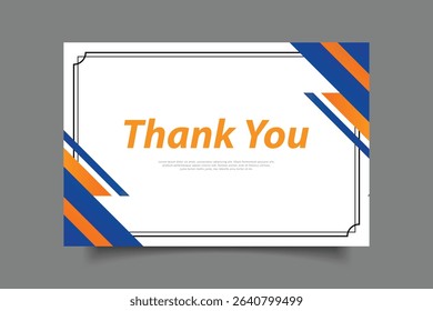thank you greeting card template design