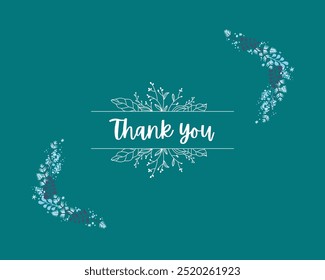 Thank you greeting card. Thank you  typography. Thank you card design. vector illustration.
