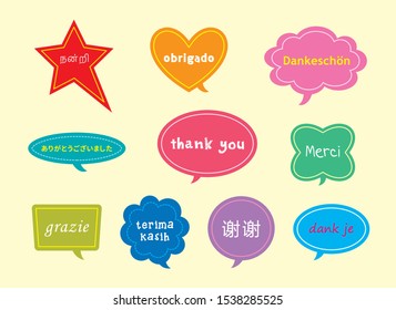 thank you greeting card vector
