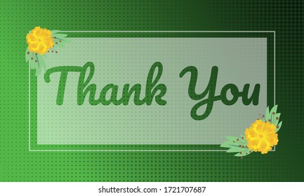 thank you greeting card vector