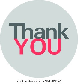 Thank you greeting card. Vector