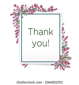 thank you greeting flowers card