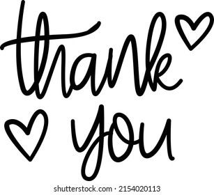 thank you greeting lettering design